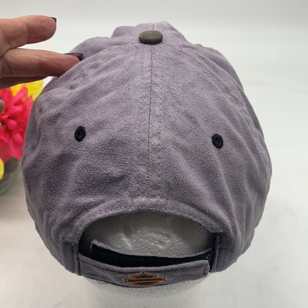 Harley-Davidson Gray Microsuede Baseball Cap Adjustable HT4874E - Picture 5 of 10